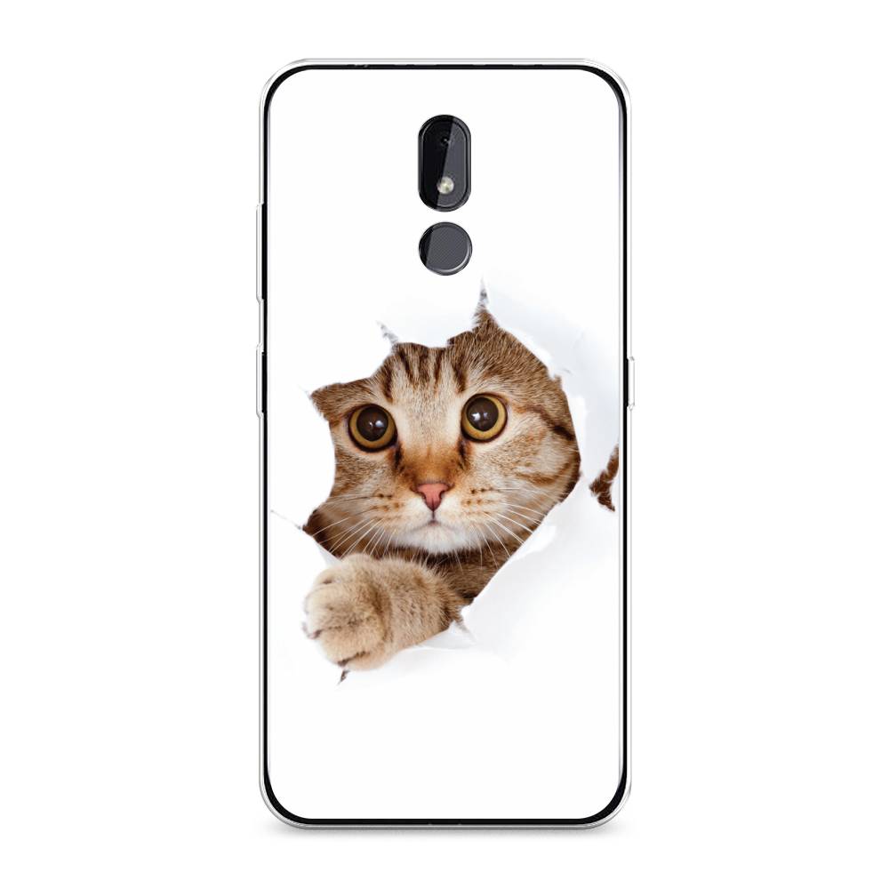 

Чехол на Nokia 3.2 "Кот и бумага", Белый;коричневый, 122650-1