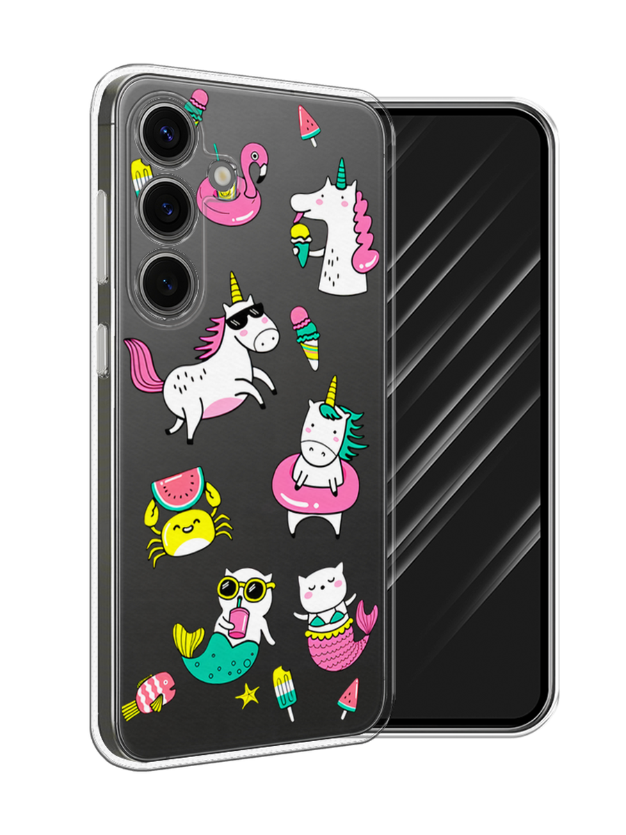 

Чехол Awog на Samsung Galaxy S25 "На отдыхе", Белый;бирюзовый;розовый, 2110350-1