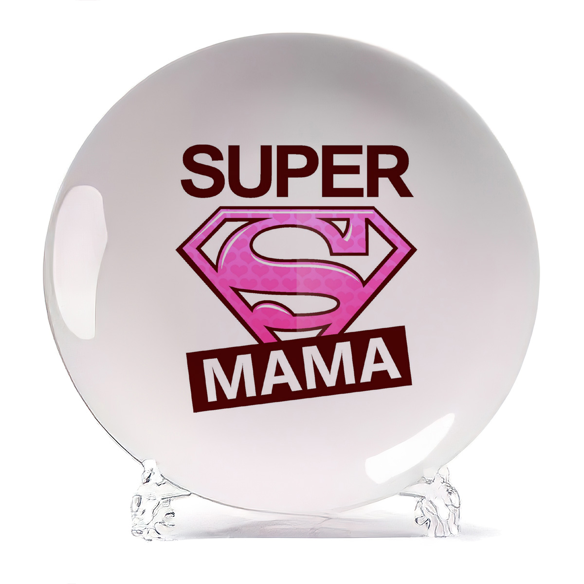 

Тарелка CoolPodarok Супер мама Super, Супер мама Super