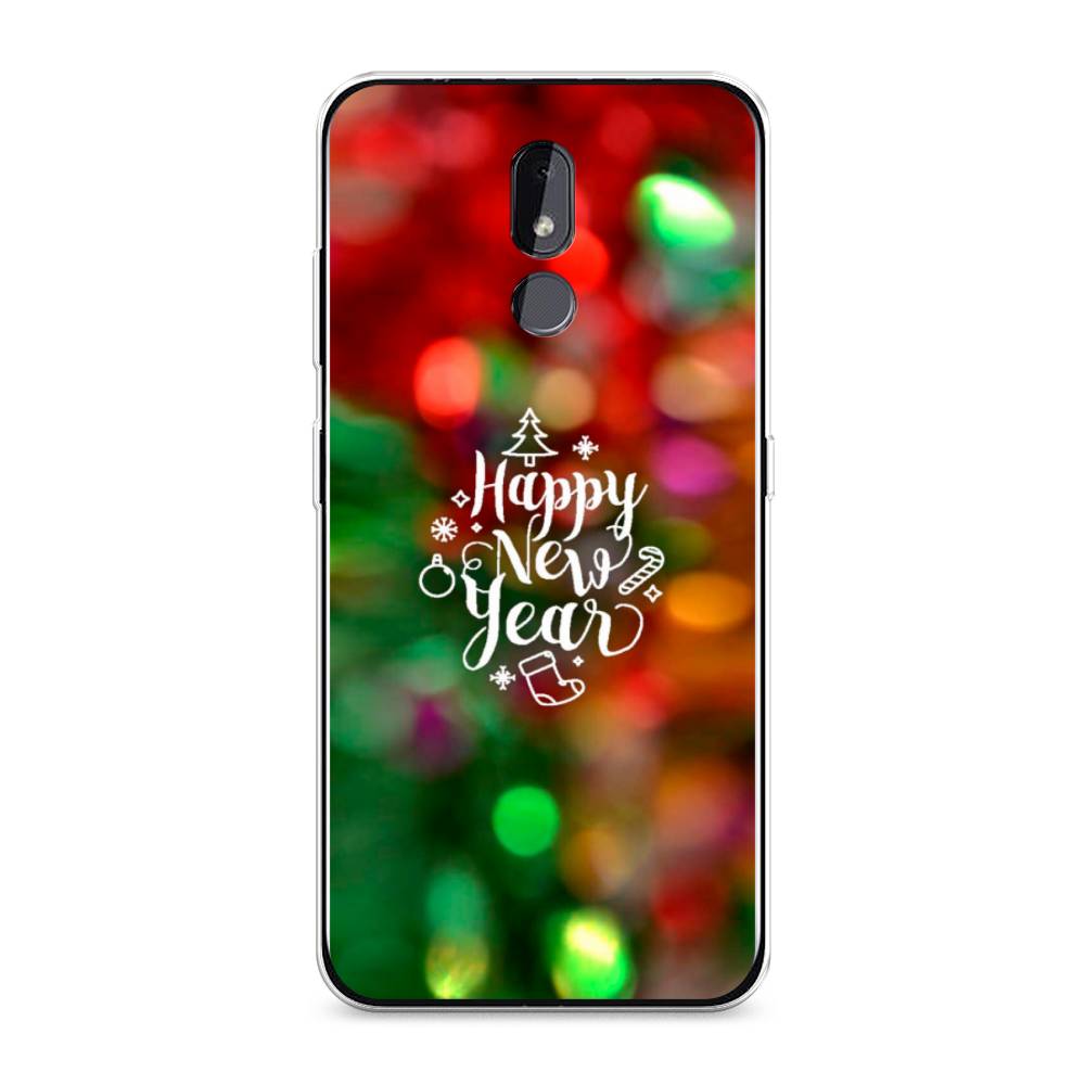 

Чехол на Nokia 3.2 "Новый Год на елке", Зеленый;красный;желтый, 122650-5
