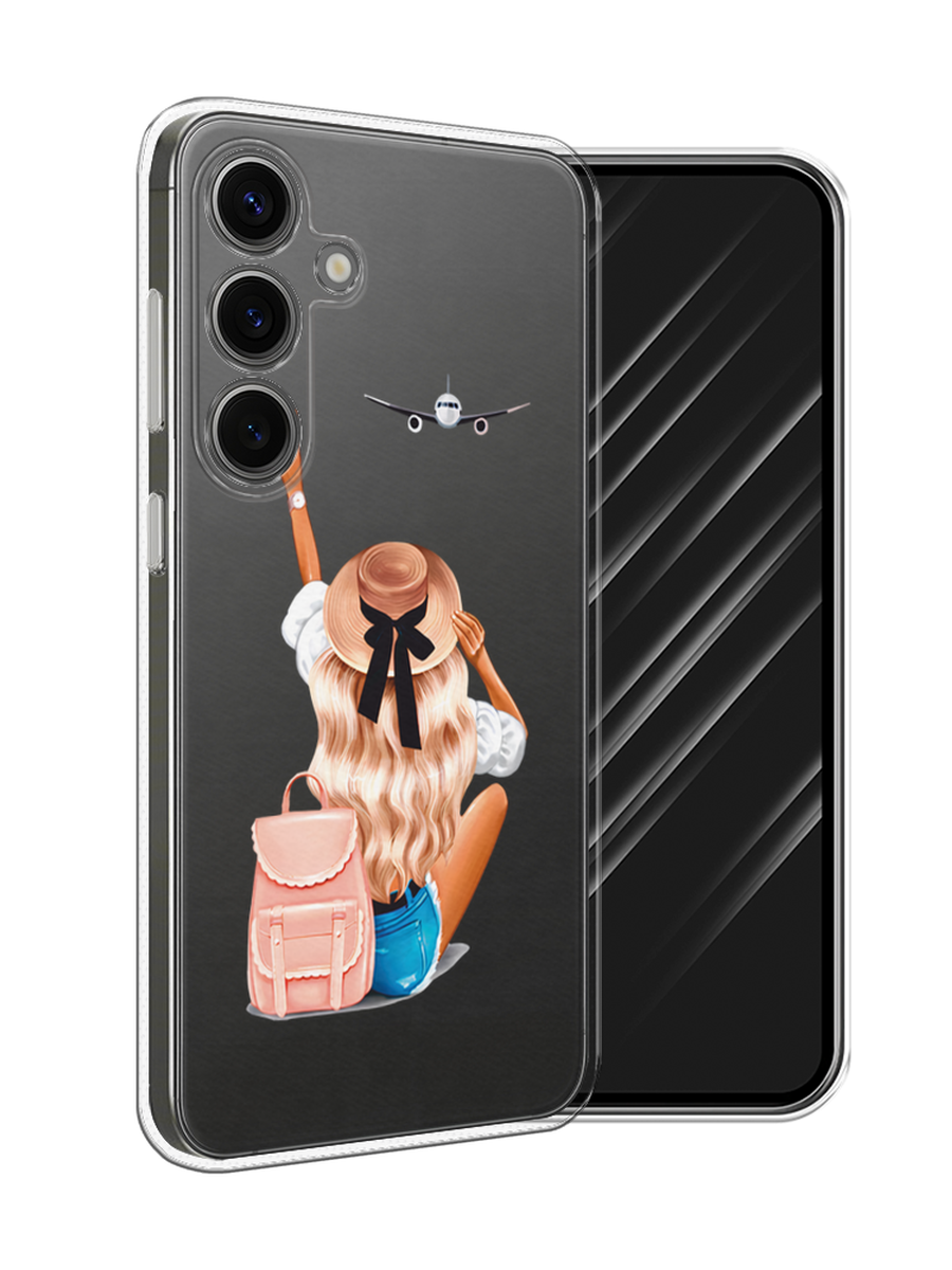 

Чехол Awog на Samsung Galaxy S25 "Автостопом самолетом", Бежевый;белый, 2110350-1