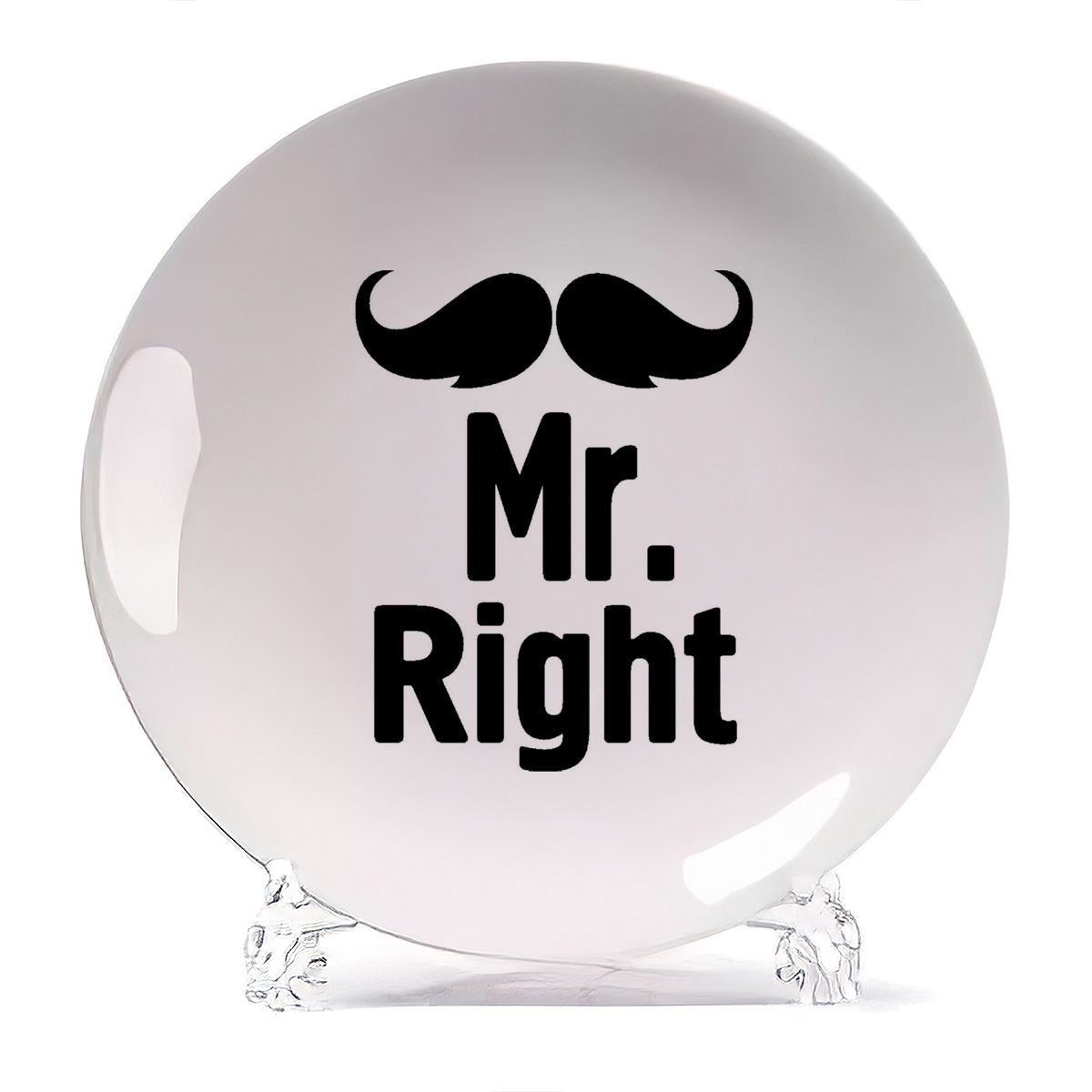 

Тарелка CoolPodarok Mr right Мистер совершенство, Mr right Мистер совершенство