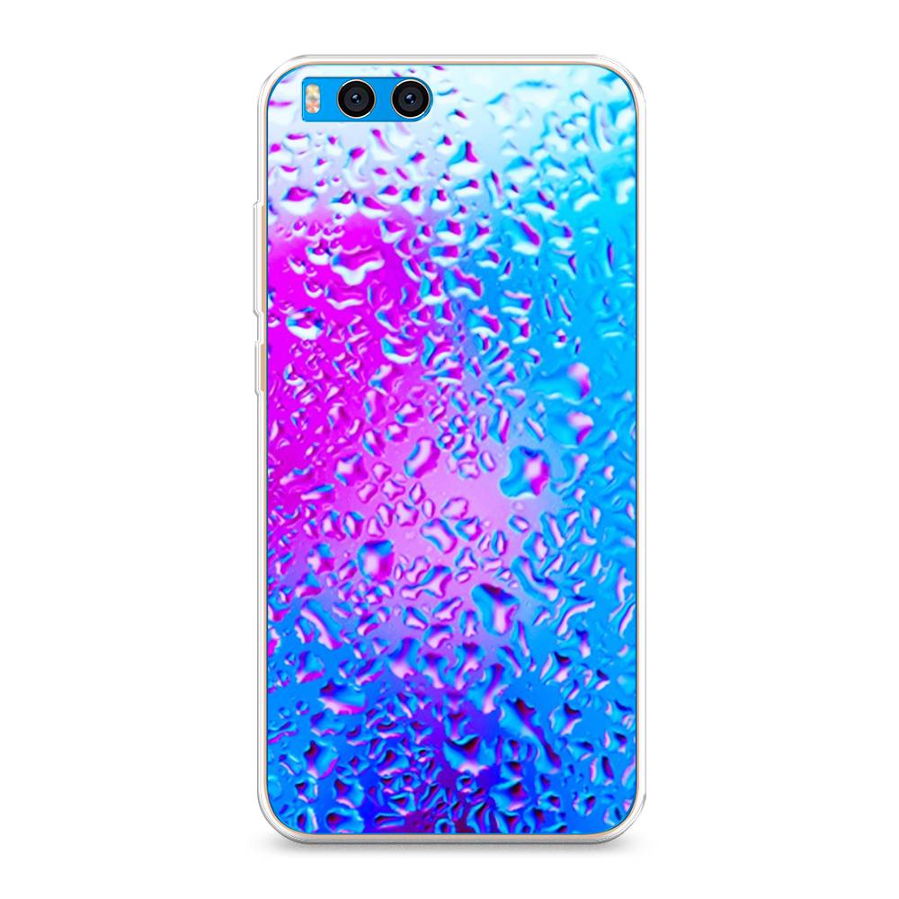 

Чехол на Xiaomi Mi Note 3 "Капли на стекле", Голубой;розовый, 32450-3
