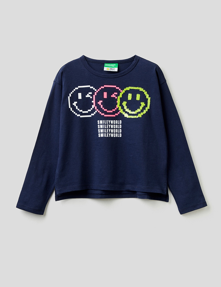 фото Лонгслив детский united colors of benetton 21a_3096c15dy_252 синий р.3xl