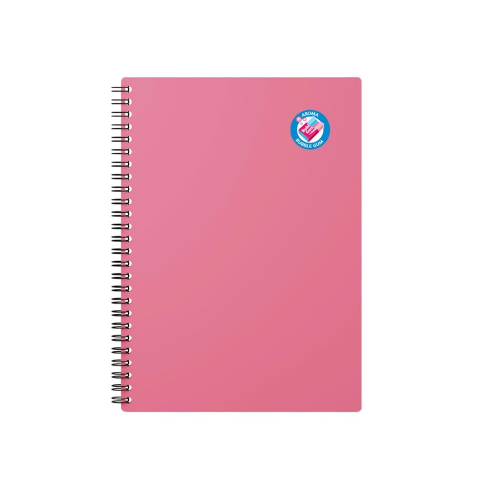 

Тетрадь 80 л в клетку на спирали ErichKrause Bubble Gum, с пластиковой обложкой, блок офсе