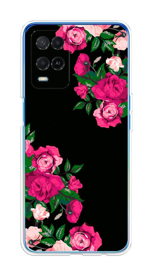

Чехол на Oppo A54 "Розы фуксия", Черный;розовый;зеленый, 256150-1