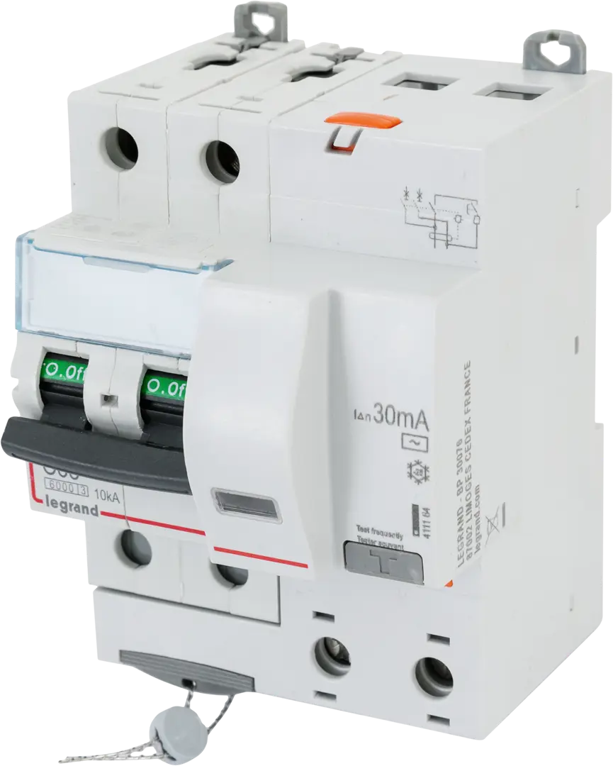 

Дифференциальный автомат Legrand DX3 2P C63 A 30 мА 6 кА AC 411164