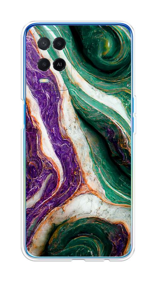 

Чехол на Oppo A54 "Фиолетово-зеленый мрамор", Зеленый;фиолетовый, 256150-1