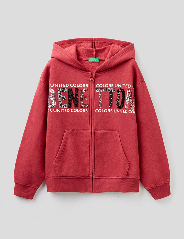 фото Толстовка детская united colors of benetton 21a_39m2c5996_39j красный р.l