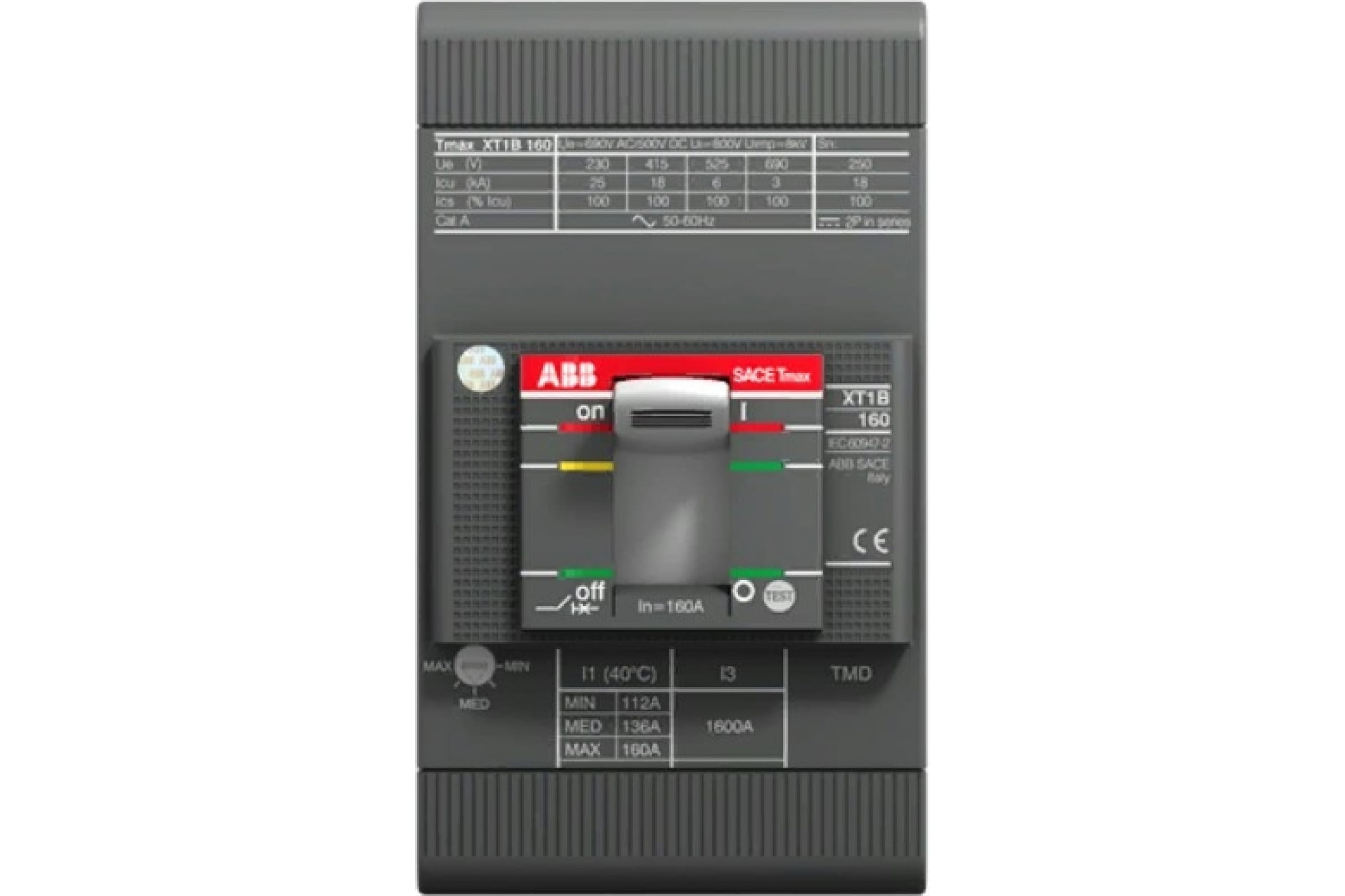 

Автоматический выключатель ABB XT1B 160 TMD 20-450 3p F F 1SDA066800R1