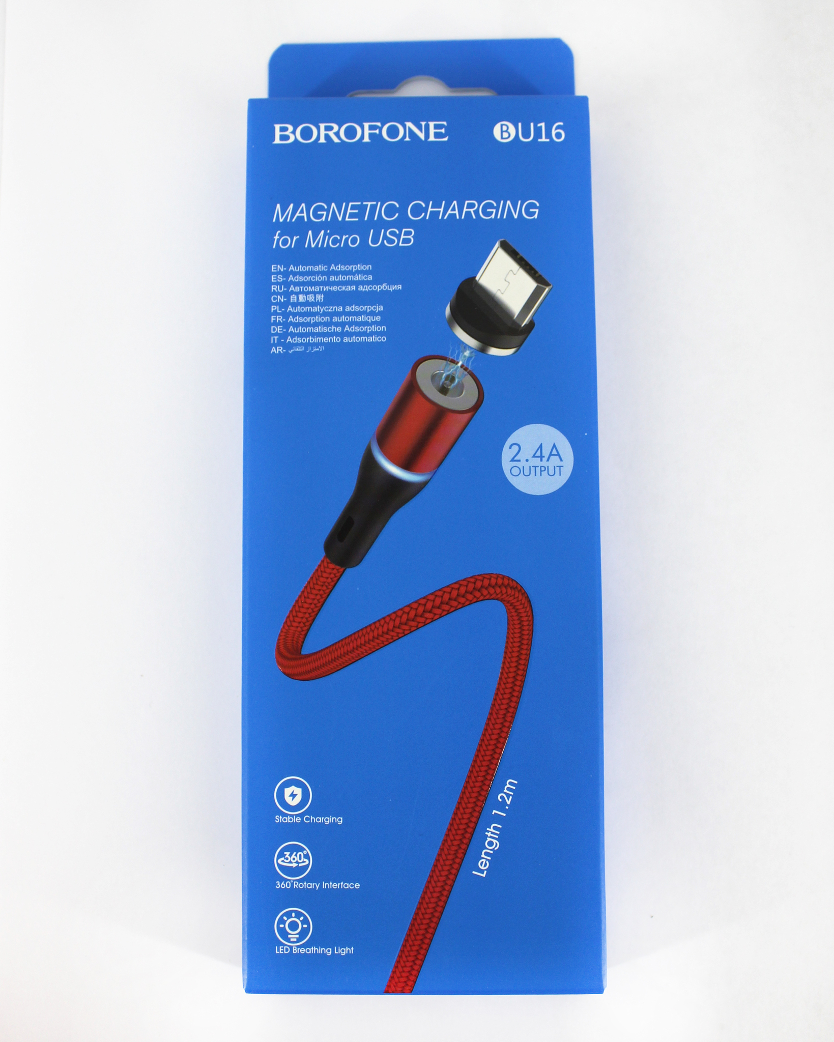 фото Кабель usb micro usb 1.2м borofone bu16 магнитный