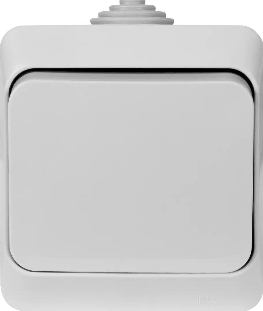 фото Выключатель накладной влагозащищённый schneider electric этюд 1 клавиша iр44 цвет серый systeme electric