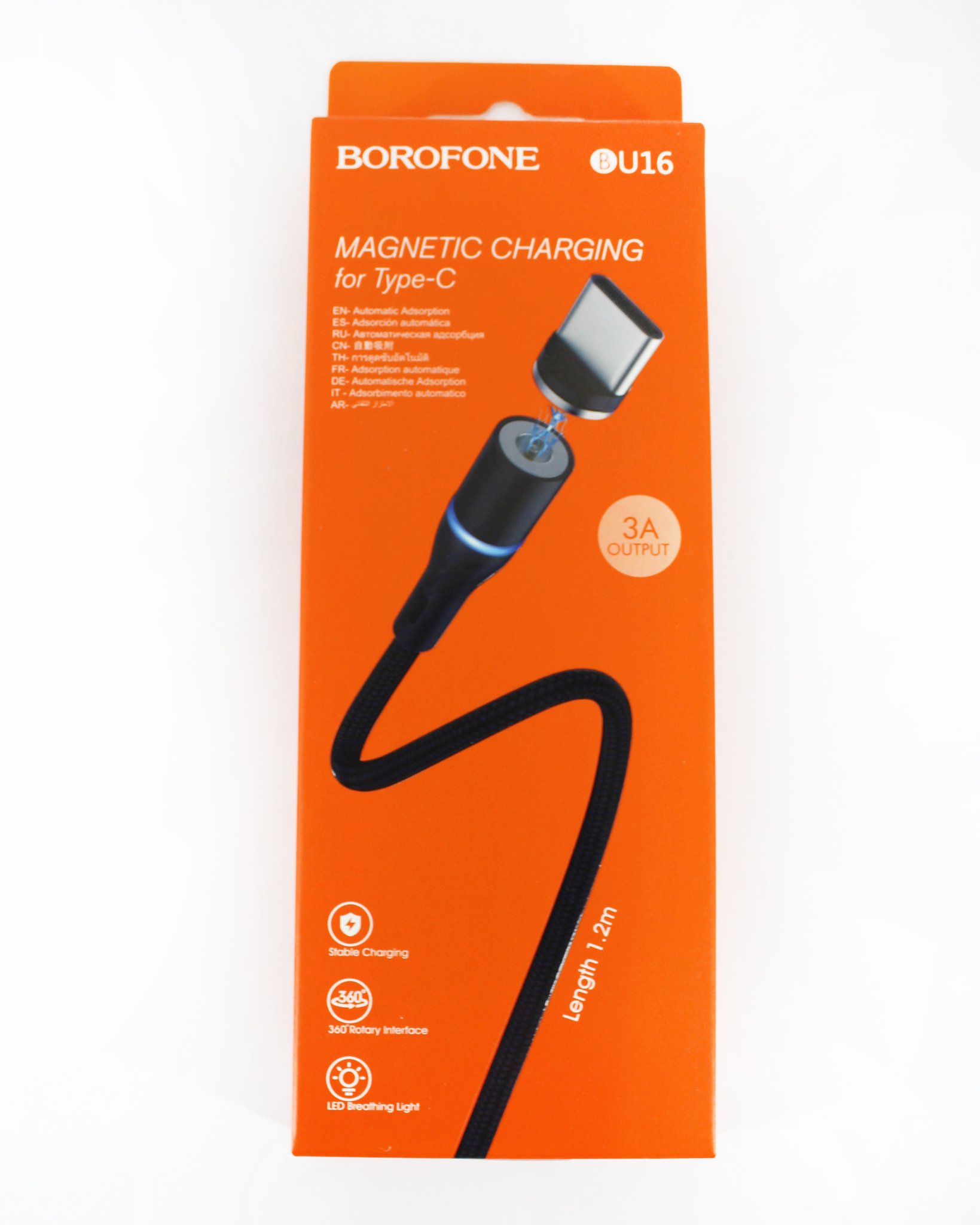 фото Кабель usb type-c 1.2м borofone bu16 магнитный