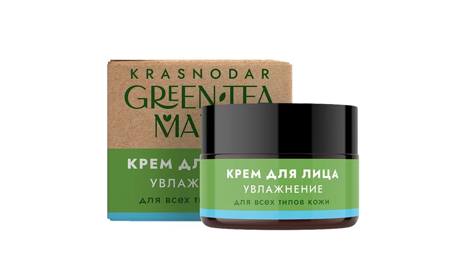 Крем для лица GREEN TEA MANIA Увлажнение 50 г clarette спонж конжаковый конняку с экстрактом зелёного чая для лица