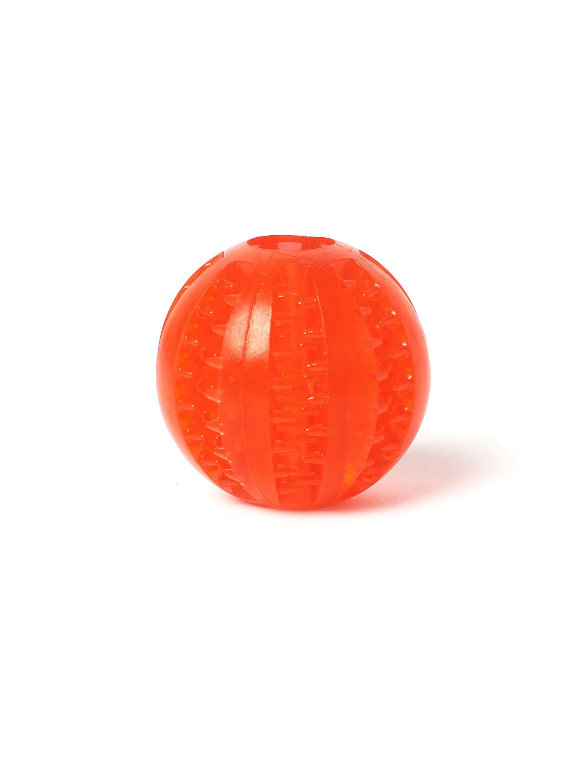 Жевательная игрушка мяч для собак Чистые клыки, Играй Гуляй, диаметр - 5 см, красный