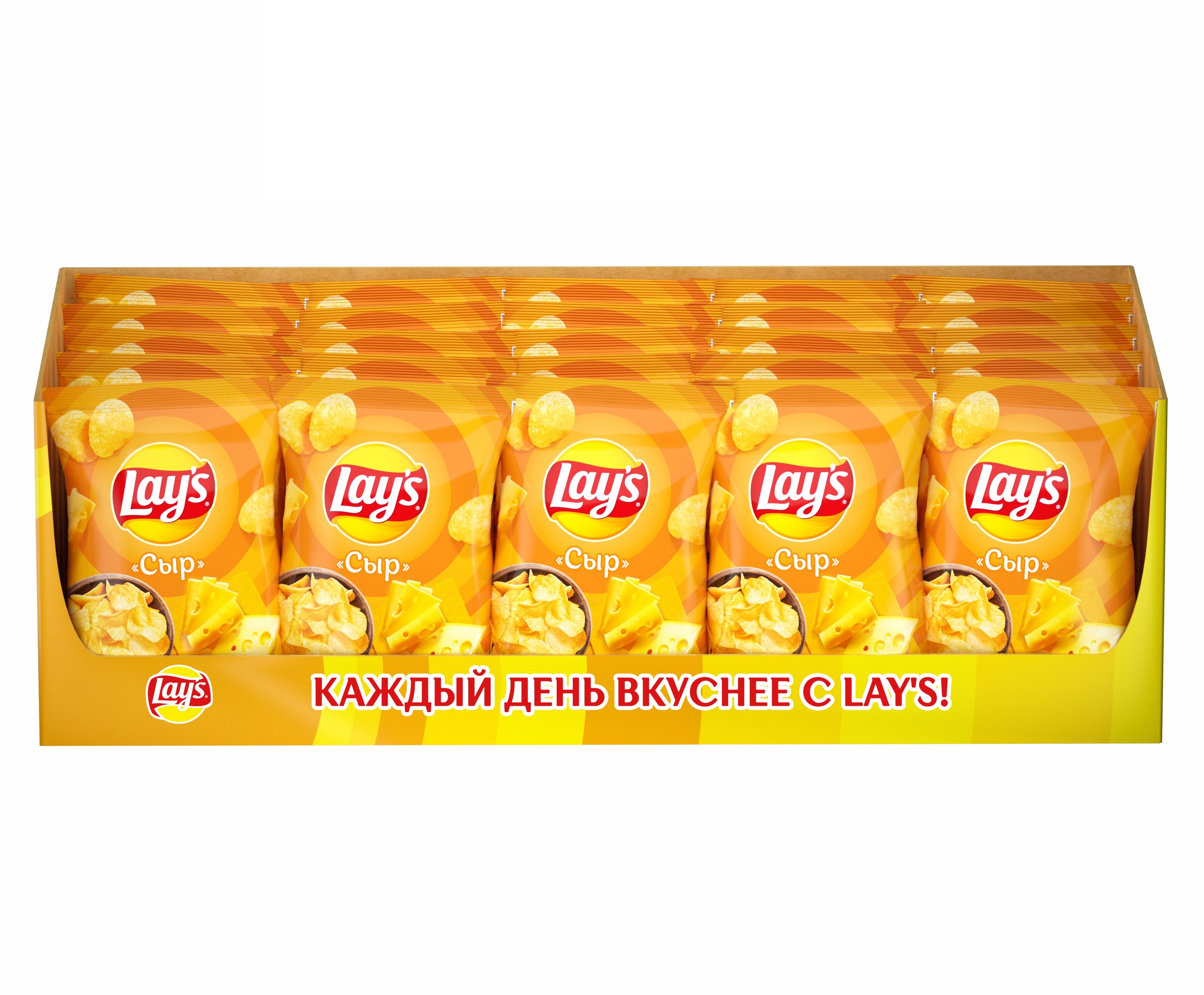 

Чипсы картофельные Lays, Сыр, Шоубокс, 25шт *81г