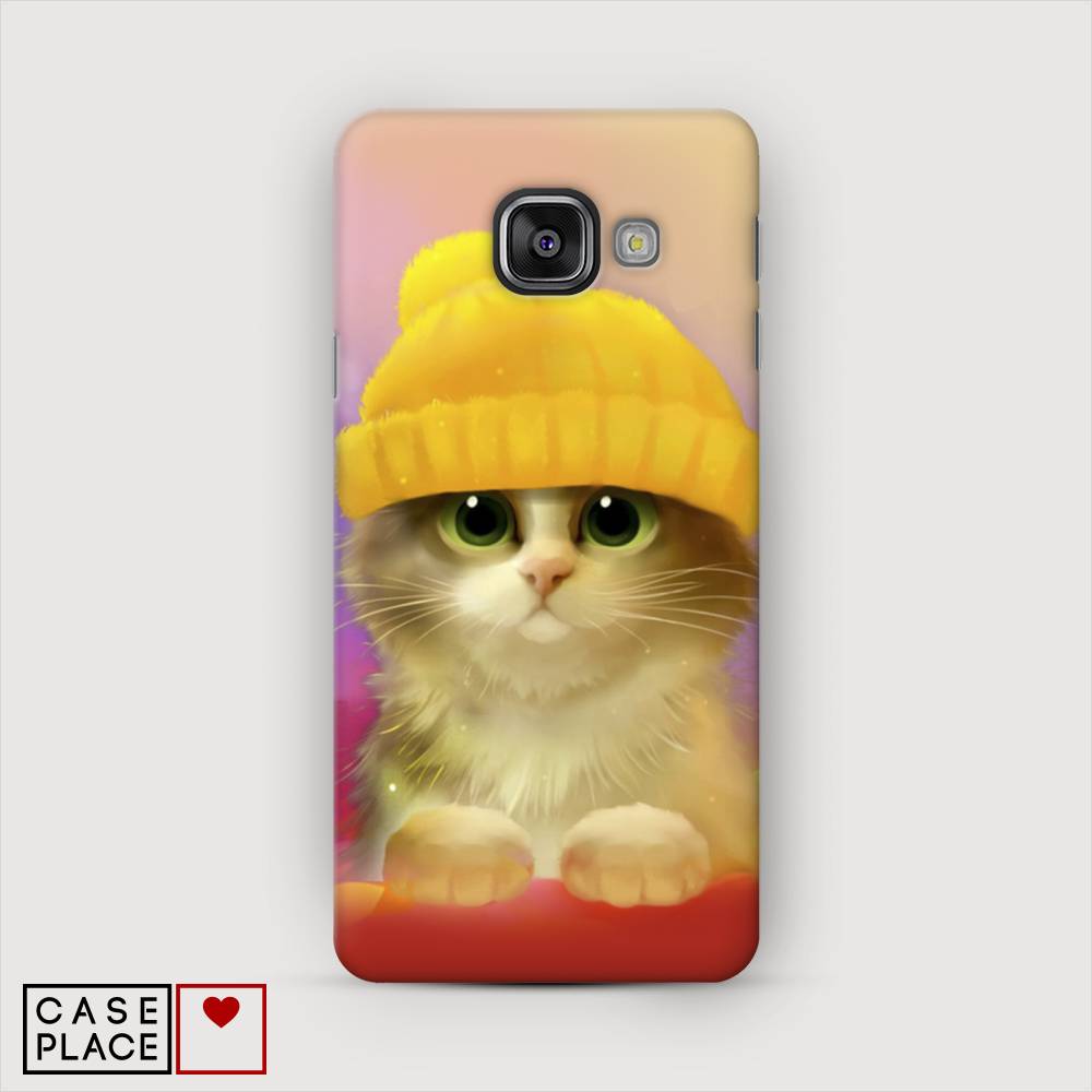 фото Чехол awog "котенок в желтой шапке" для samsung galaxy a7 2016
