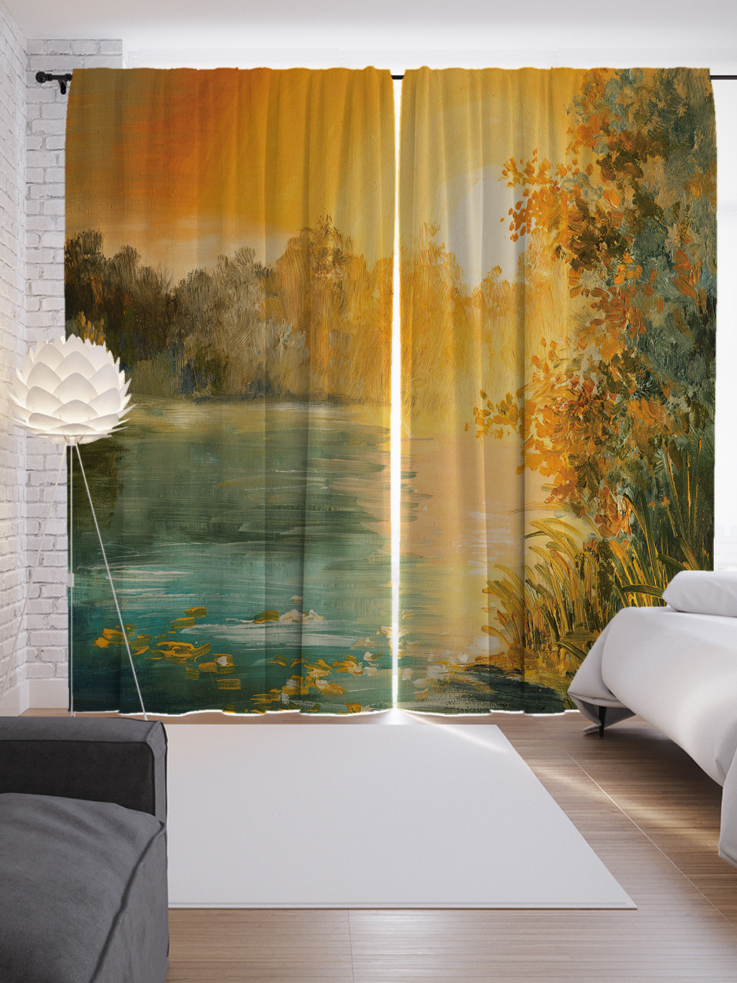 

Шторы JoyArty с фотопечатью "Неизвестная река" из сатена, 290х265 см, Неизвестная река