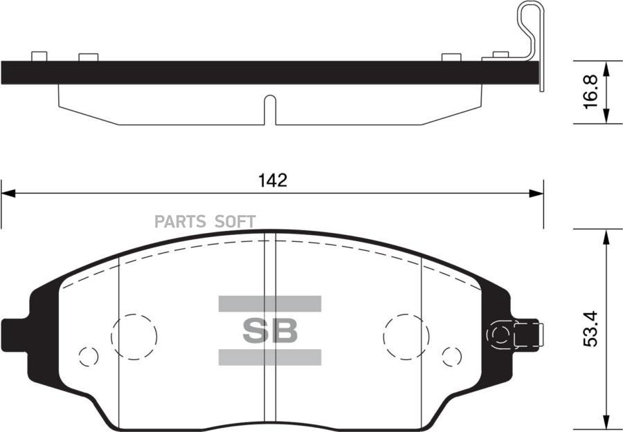 

Тормозные колодки Sangsin brake передние SP1481, SP1481
