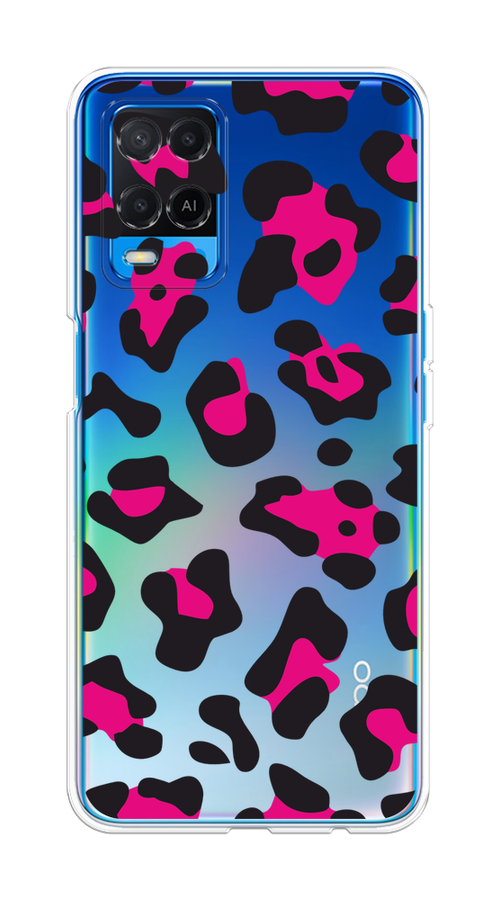 Чехол на Oppo A54 "Pink cow spots" 256150-1 черный,  розовый