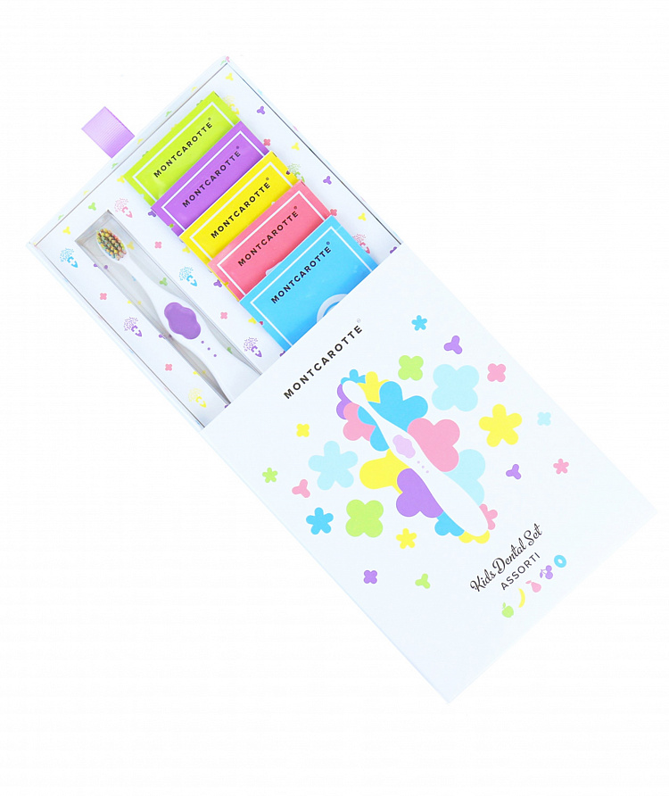 Набор детский подарочный MontCarotte Kids Dental Set Assorti Purple Фиолетовый Ассорти