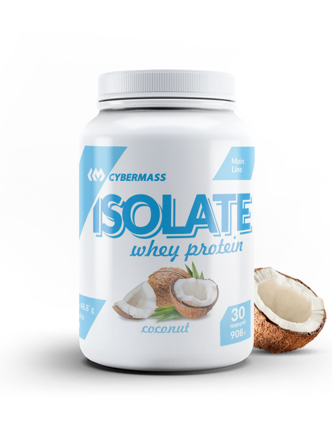 

Напиток сухой растворимый белковый ISOLATE/Изолят (Кокос) 908г