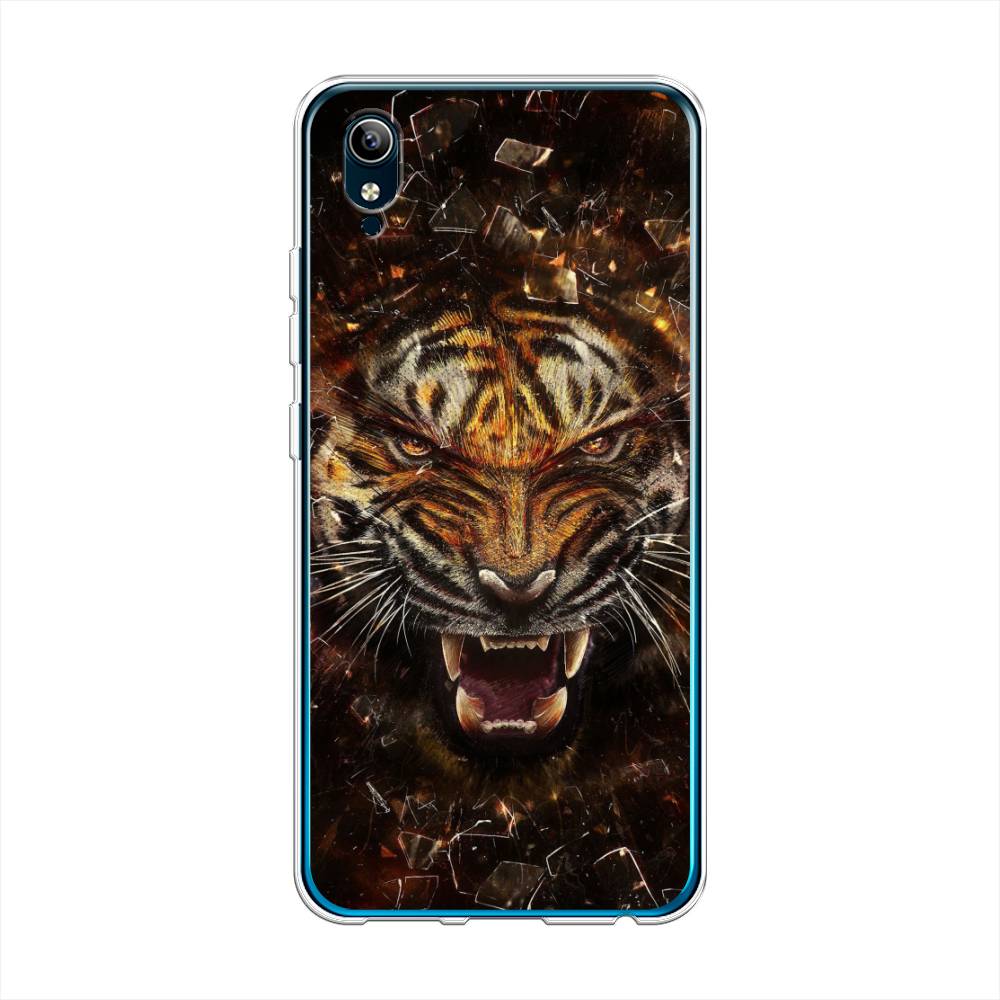 

Чехол для Vivo Y91c/Y1s "Тигр осколки", Оранжевый;серый;черный, 262850-1
