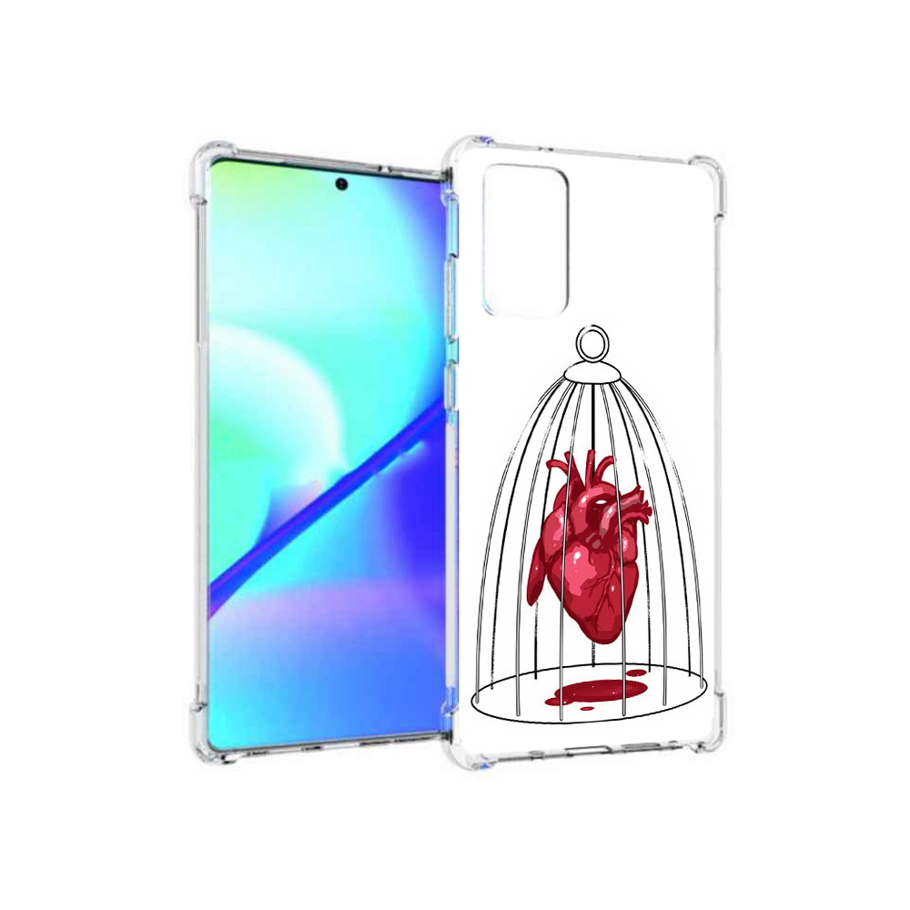 

Чехол MyPads Tocco для Samsung Galaxy Note 20 сердце в клетке (PT152536.527.597), Прозрачный, Tocco