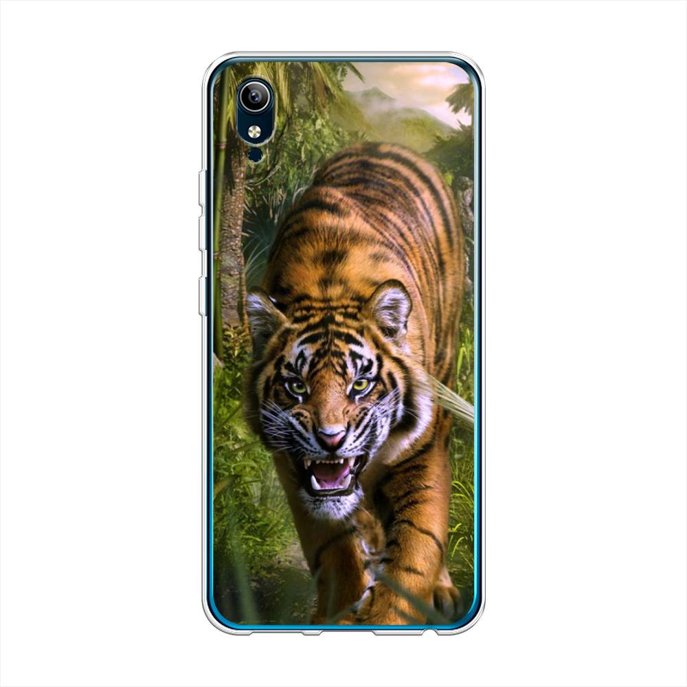 

Чехол для Vivo Y91c/Y1s "Тигр в джунглях 2", Оранжевый;зеленый, 262850-1