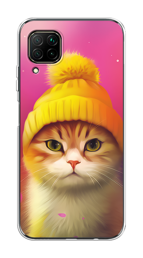 

Чехол на Huawei P40 Lite/Nova 6 SE/Nova 7i "Котик в шапочке", Розовый;желтый;бежевый, 611850-1