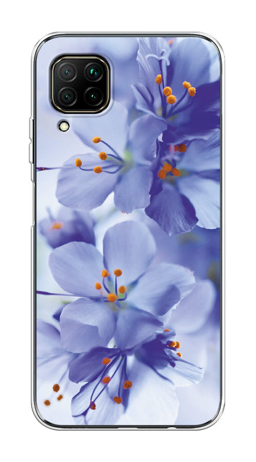 

Чехол на Huawei P40 Lite/Nova 6 SE/Nova 7i "Фиолетовые цветки", Фиолетовый;синий, 611850-1