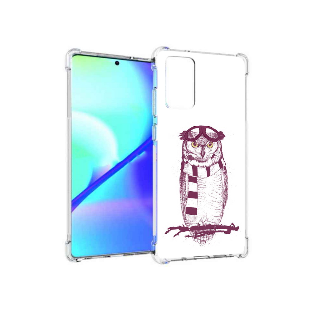

Чехол MyPads Tocco для Samsung Galaxy Note 20 сова-летчик (PT152536.527.612), Прозрачный, Tocco