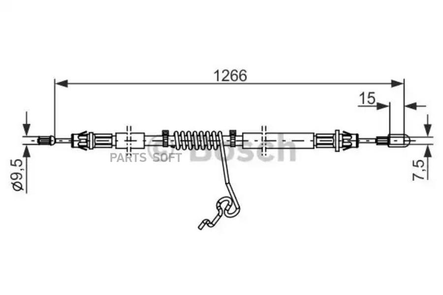 

Трос cтояночного тормоза BOSCH 1987482281