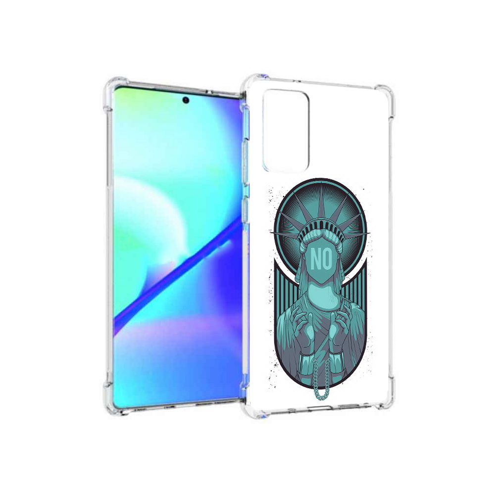 

Чехол MyPads Tocco для Samsung Galaxy Note 20 статуя свободы зеленый (PT152536.527.623), Прозрачный, Tocco