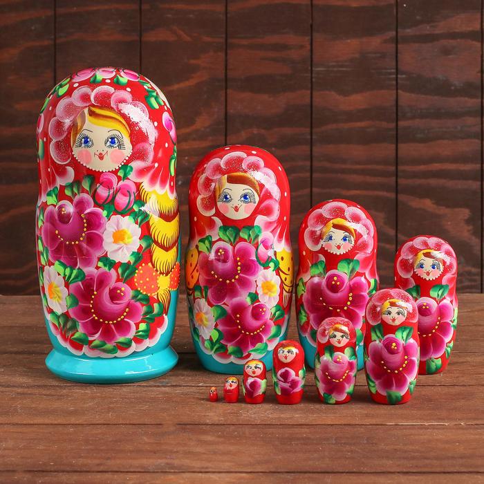 

Матрёшка 10 в 1, расписная большая, цвета МИКС