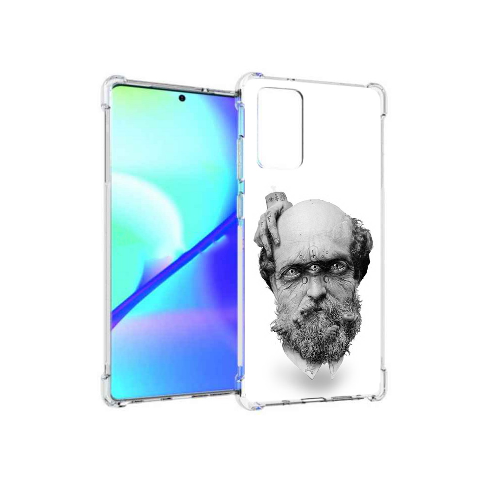 Чехол MyPads Tocco для Samsung Galaxy Note 20 страшный бородатый мужчина абстракция