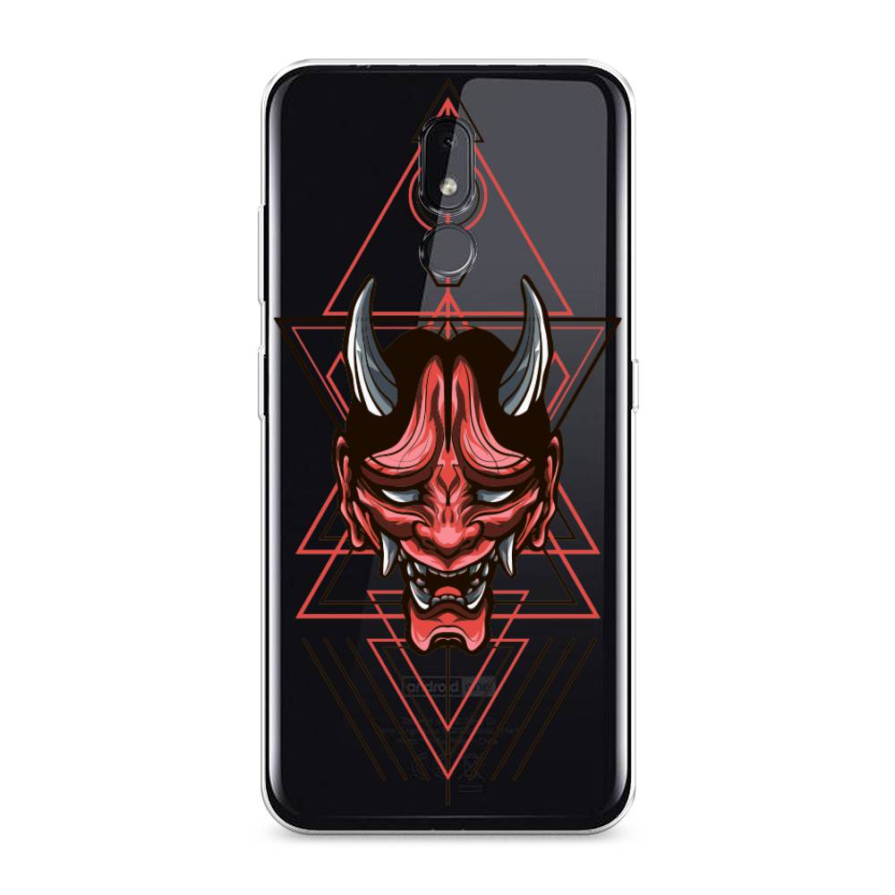 

Чехол на Nokia 3.2 "Hanya Oni mask", Серый;красный;черный, 122650-4