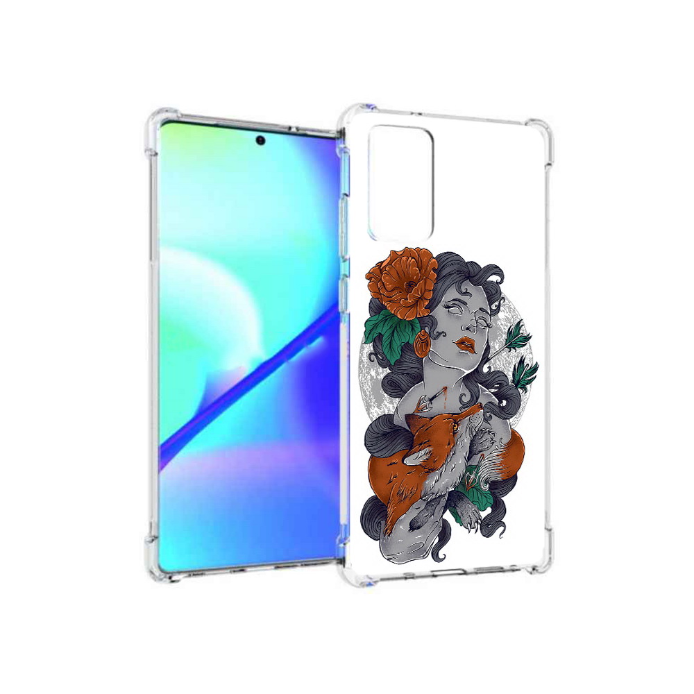 Чехол MyPads Tocco для Samsung Galaxy Note 20 темная девушка с лисой (PT152536.527.639)