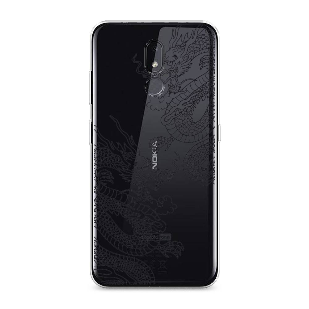 

Чехол на Nokia 3.2 "Два китайских дракона", Серый;черный, 122650-1