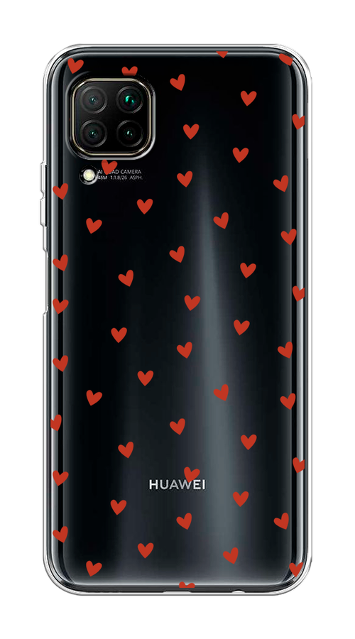 

Чехол на Huawei P40 Lite/Nova 6 SE/Nova 7i "Red hearts", Красный;прозрачный, 611850-1