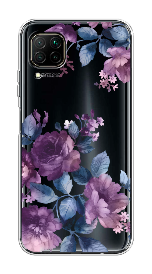 

Чехол на Huawei P40 Lite/Nova 6 SE/Nova 7i "Purple Blossoms", Синий;фиолетовый, 611850-1