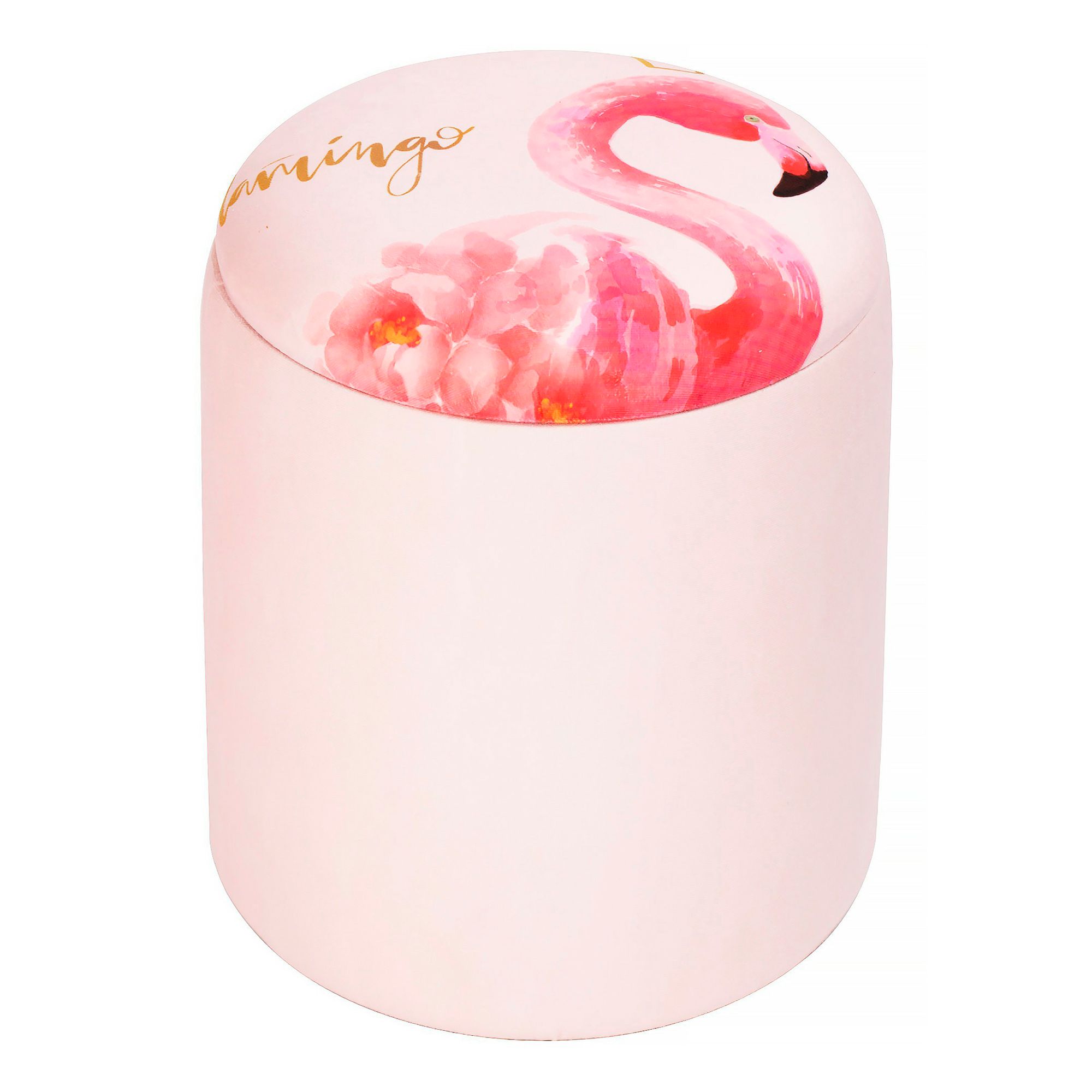Пуф круглый Glasar фламинго розовый 30 х 30 х 34 см