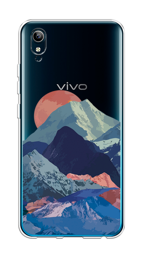 

Чехол на Vivo Y91c/Y1s "Закат в снежных горах", Красный;серый;голубой, 262850-2