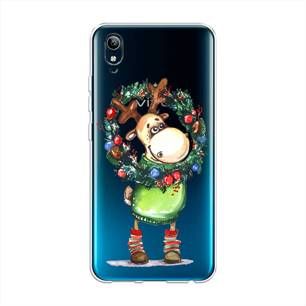 

Чехол для Vivo Y91c/Y1s "Олень с новогодним венком", 262850-4