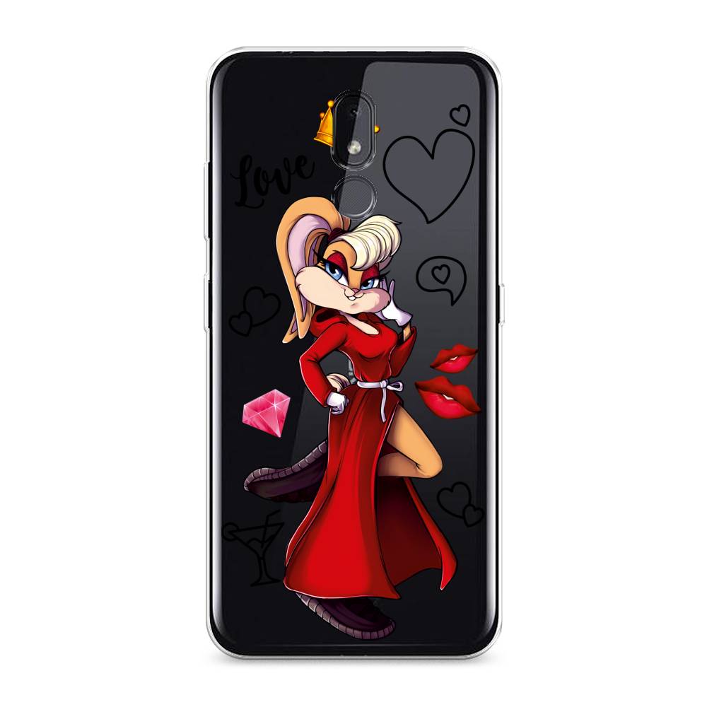 

Чехол на Nokia 3.2 "Rich Lola Bunny", Красный;бежевый;оранжевый, 122650-6