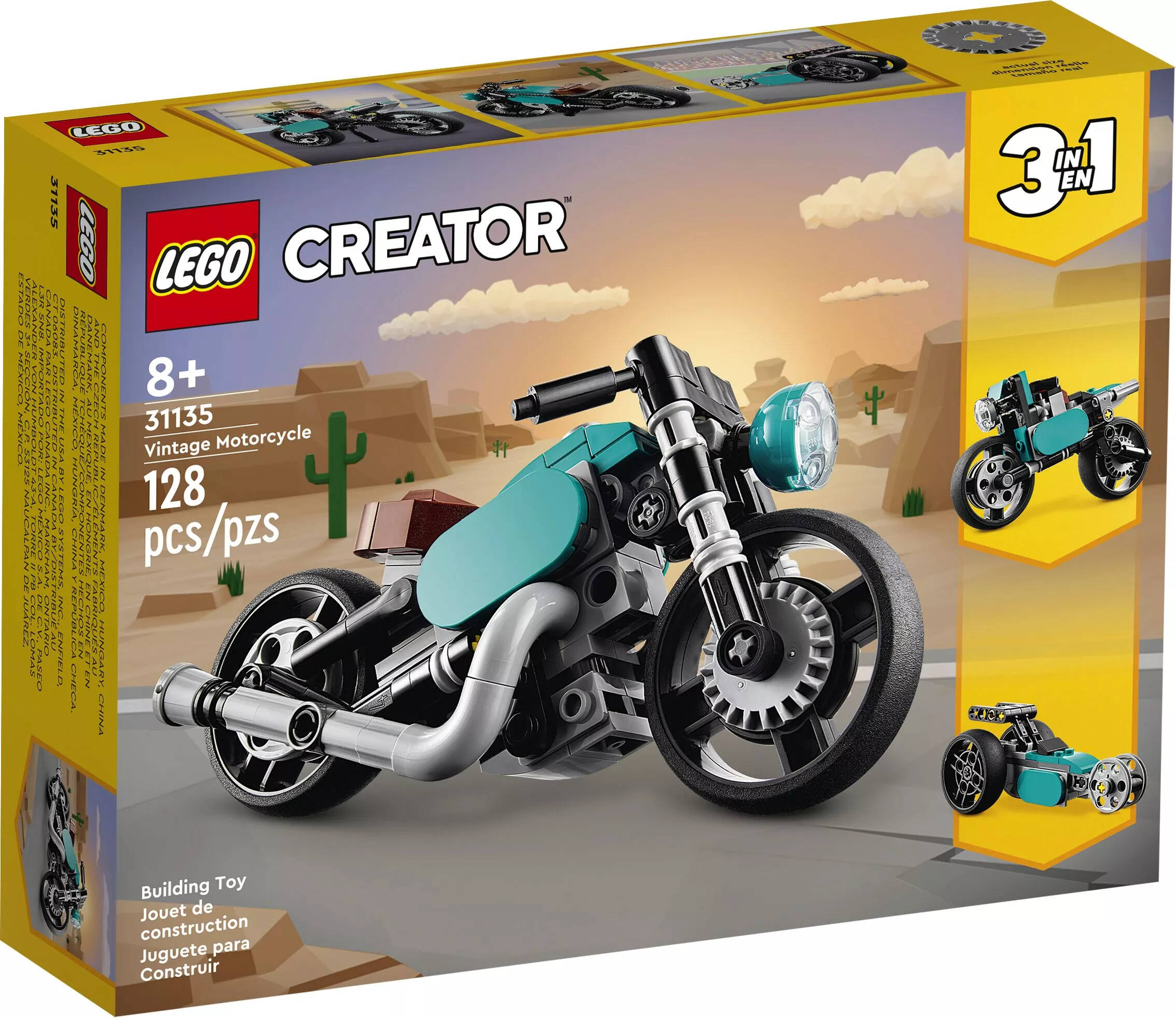 Конструктор LEGO Creator 31135 Винтажный мотоцикл, 128 дет конструктор lego creator винтажный мотоцикл 128 деталей 31135