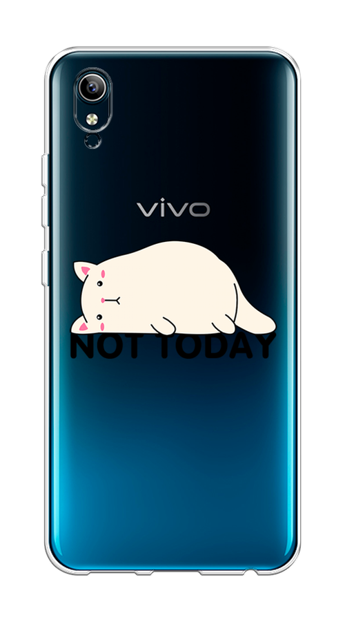 

Чехол на Vivo Y91c/Y1s "Cat not today", Белый;розовый;черный, 262850-1