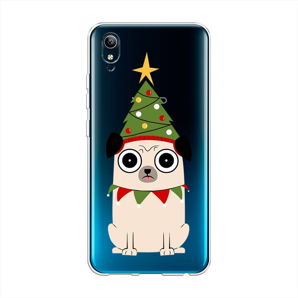 

Чехол для Vivo Y91c/Y1s "Собачка с ёлочкой", Бежевый;красный;зеленый, 262850-1