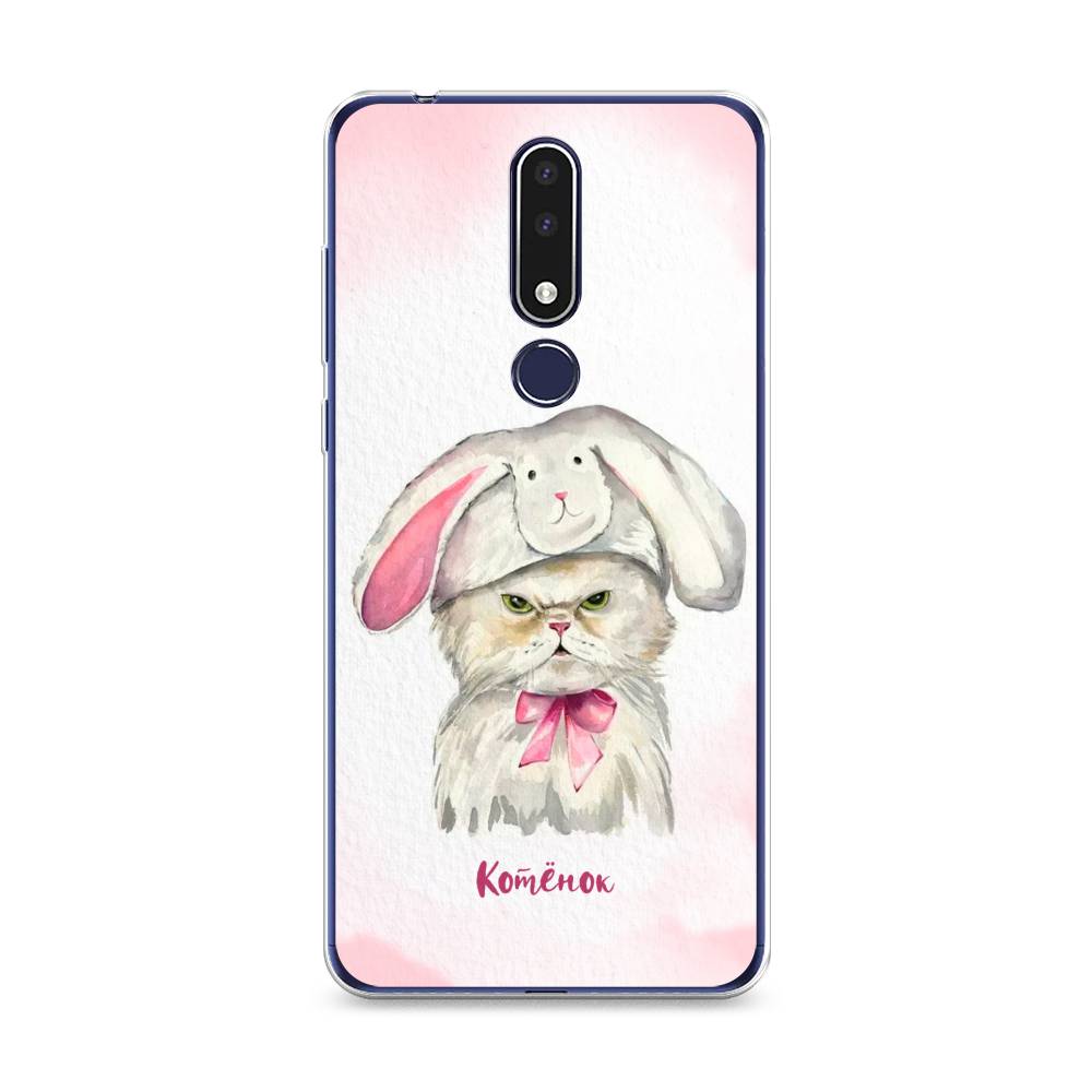 

Чехол на Nokia 3.1 Plus "Мой котёнок", Розовый;серый, 122850-1
