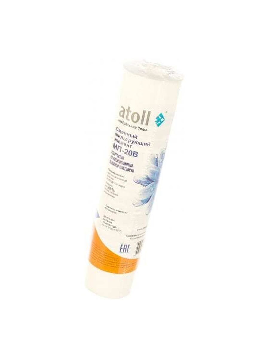

Картридж Atoll PP Slim 10'' 20 мк, 3707, Белый